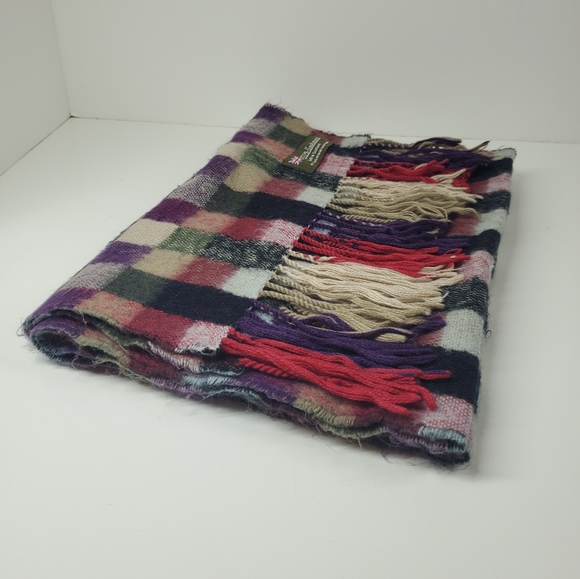 Cashmere Checkered Multicolored Scarf - Picture 6 of 6